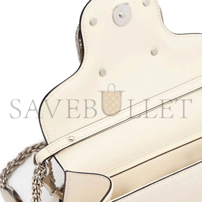 Va1e*ntin0 locÒ small shoulder bag in light ivory white 1w2b0k53knt (19*10.5*5cm)